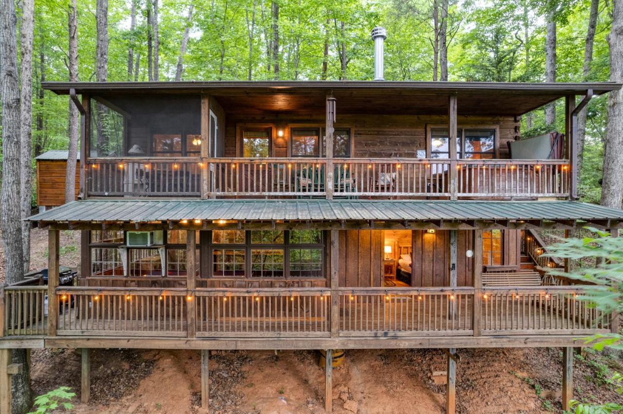 Secluded Sunrise Ridge-10 Min From Blue Ridge, King Beds, Hot Tub, 2 Porches, Fireplace Wood Burning, Mountain View, Cozy Ngoại thất bức ảnh